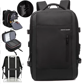 jiesipoteMens trabalho backpack strap expansão capacidade impermeável SUB combinação bloqueio em Oferta na Shopee