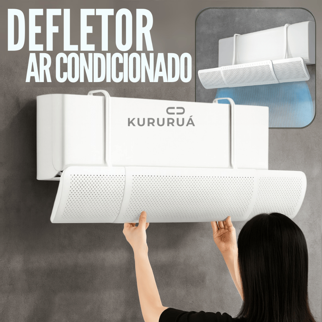 Defletor Ar Condicionado Split Universal 7 A 30mil Btus Ajustável ...