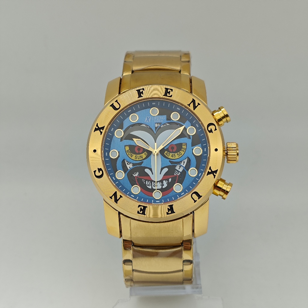 Relógio Coringa Joker original masculino Xufeng linha Ouro à prova
