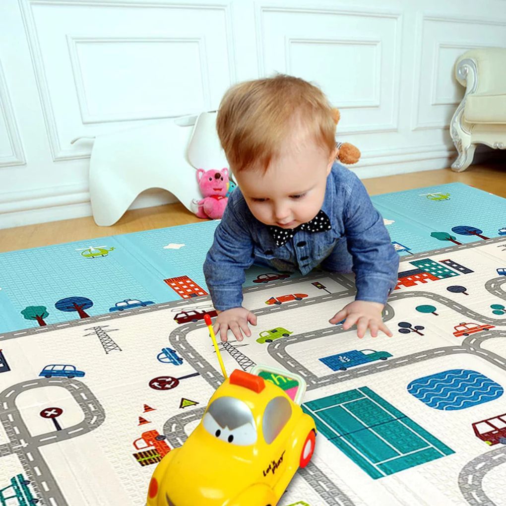 Tapete Infantil Emborrachado Dobrável Dupla Face Antiderrapante ...