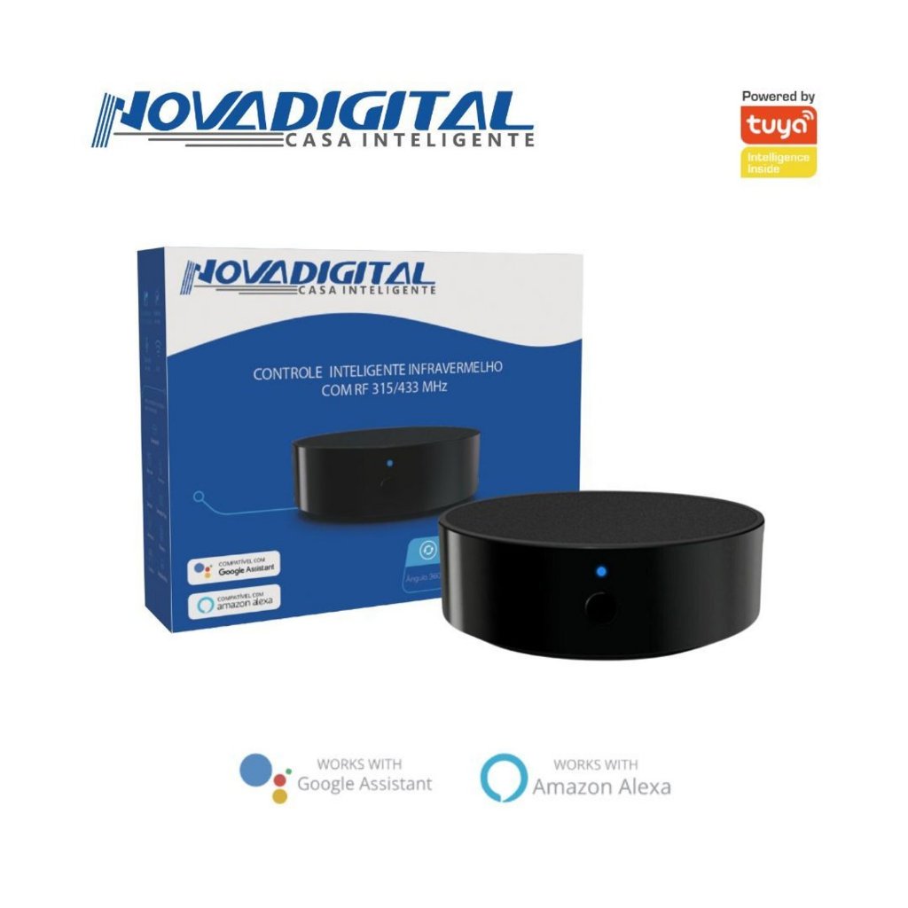 Controle Remoto Smart Tuya IR+RF Novadigital Rm6 Pro Para Alexa e ...