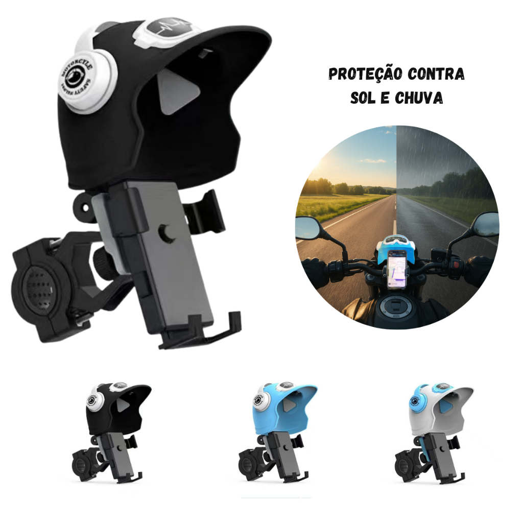 Suporte Para Telefone Celular De Motocicleta e bike Com Capacete ...