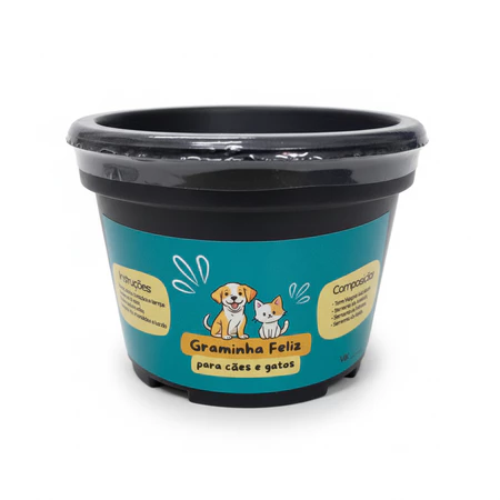 Kit sementes graminha para gatos e cães - elimina bolas de pelos e ajuda na digestão