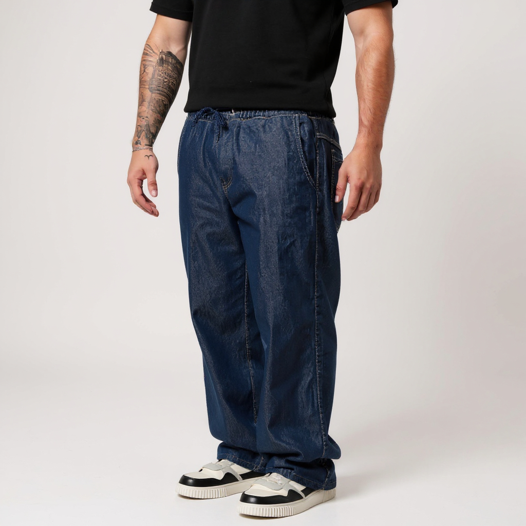 Calça Jeans Balão Baggy Masculina Dazzling Reta | Shopee Brasil