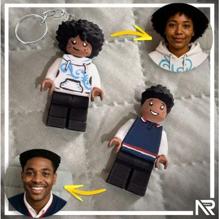 MINI FIGURE PERSONALIZADA - Fazemos com sua foto! (Presente perfeito para Namorada(o) ou amigos) Com encaixe