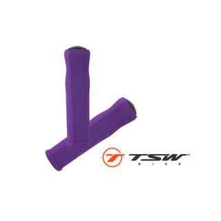 Manopla Roxa Lilás Light TSW Bicicleta MTB Espuma EVA Punho Luva Macio Confontável Bike Aro 20 24 26 29 Acompanha Plugs