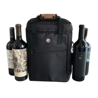 Bolsa Térmica Cooler Wine Bag Porta Vinho 4 Garrafa