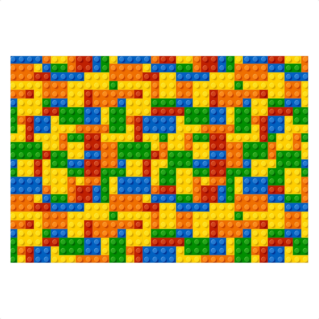 Painel Retangular Festa em Tecido Sublimado 3D Horizontal Lego | Shopee ...