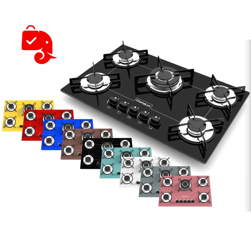 Cooktop 5 Bocas Chamalux Automático Tripla Chama 521 Bivolt