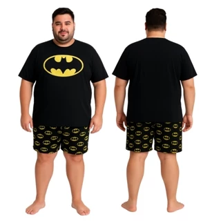 Pijama Masculino Plus Size Estampado Verão Confortável Tamanho Grande – Shorts e Camiseta em Oferta na Shopee