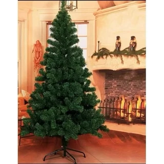 ￼Árvore De Natal 1,20m /1,50m /1,80 m /2,10 m com Galhos Verdes Guirlanda Papai Noel Arvore