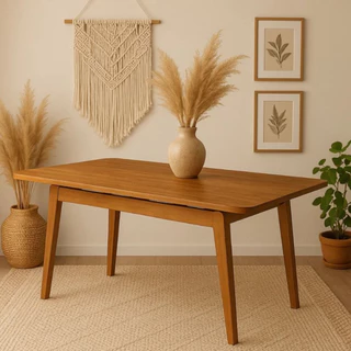 Mesa De Jantar Esmeralda 1,20 Laminada Madeira Castanho