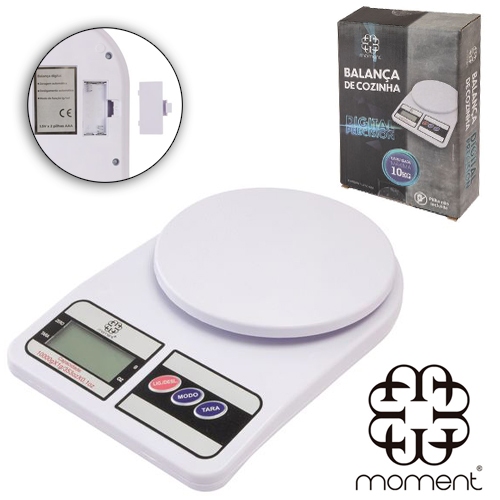 BALANCA DIGITAL PRECISION PARA COZINHA 10KG MOMENT A PILHA | Shopee Brasil