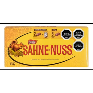 Barra de Chocolate Chileno - SAHNE-NUSS 250G