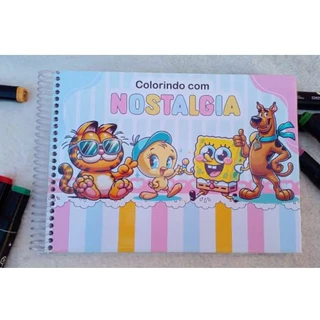 LIVRO DE COLORIR NOSTÁLGICA em Oferta na Shopee
