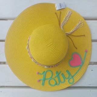 Chapéu de praia personalizado amarelo protetor solar resistente