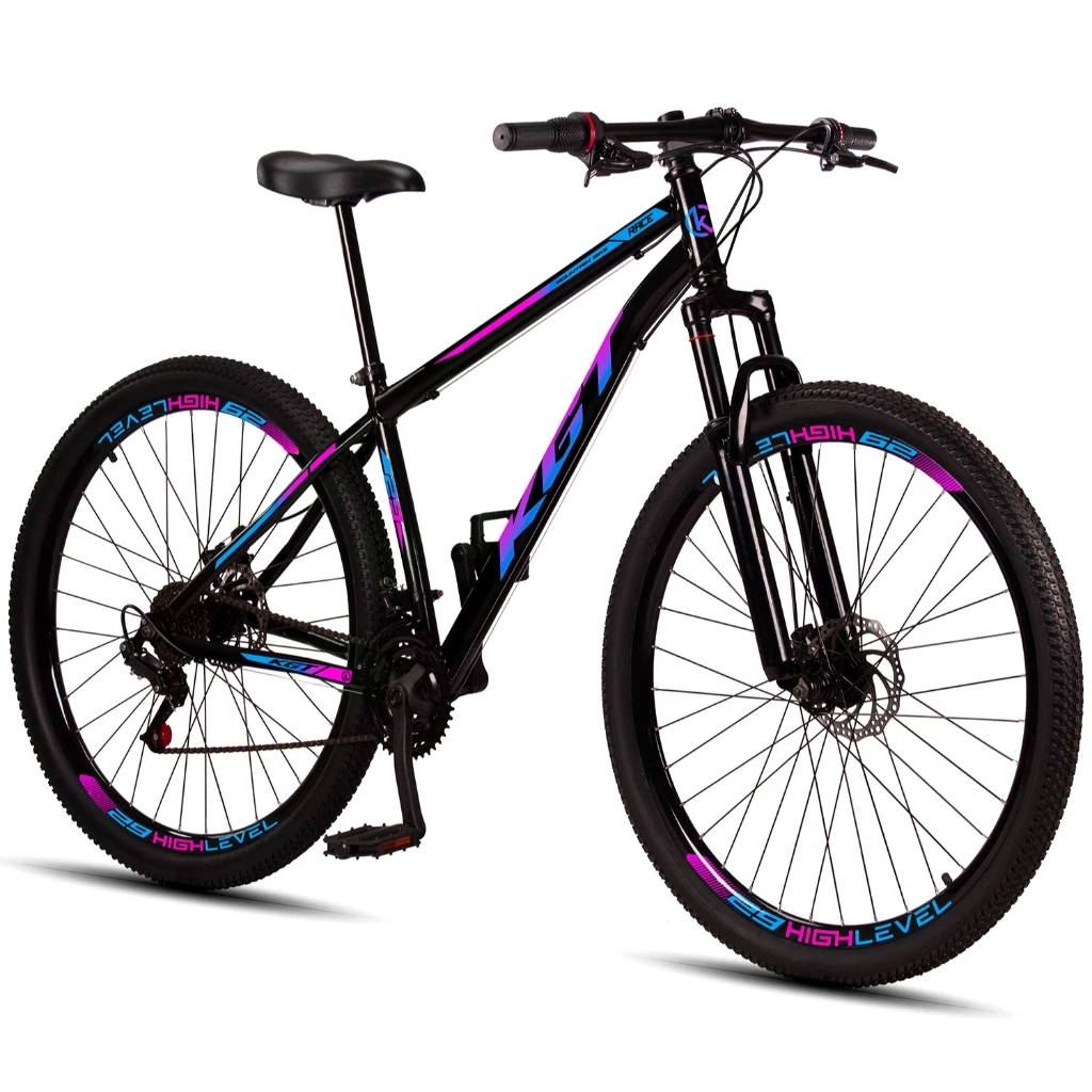 Bicicleta Aro 29 Aço Carbono Freios a Disco Suspensão 21 Marchas