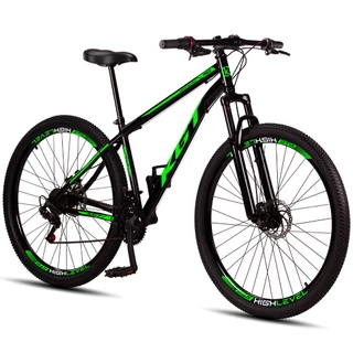 Bicicleta Aro 29 Aço Carbono Freios a Disco Suspensão 21 Marchas