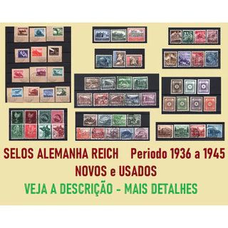 SELOS ALEMANHA_REICH -1936 a 1945 - NOVOS e USADOS - Boas condições - Lotes a escolher