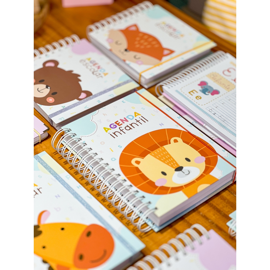 Agenda de Creche Personalizada com Nome | A5 | Capas Infantis Fofas ...