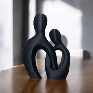 Estátua Decorativa Casal Minimalista – Escultura Moderna Decoração Quarto Estante Sala