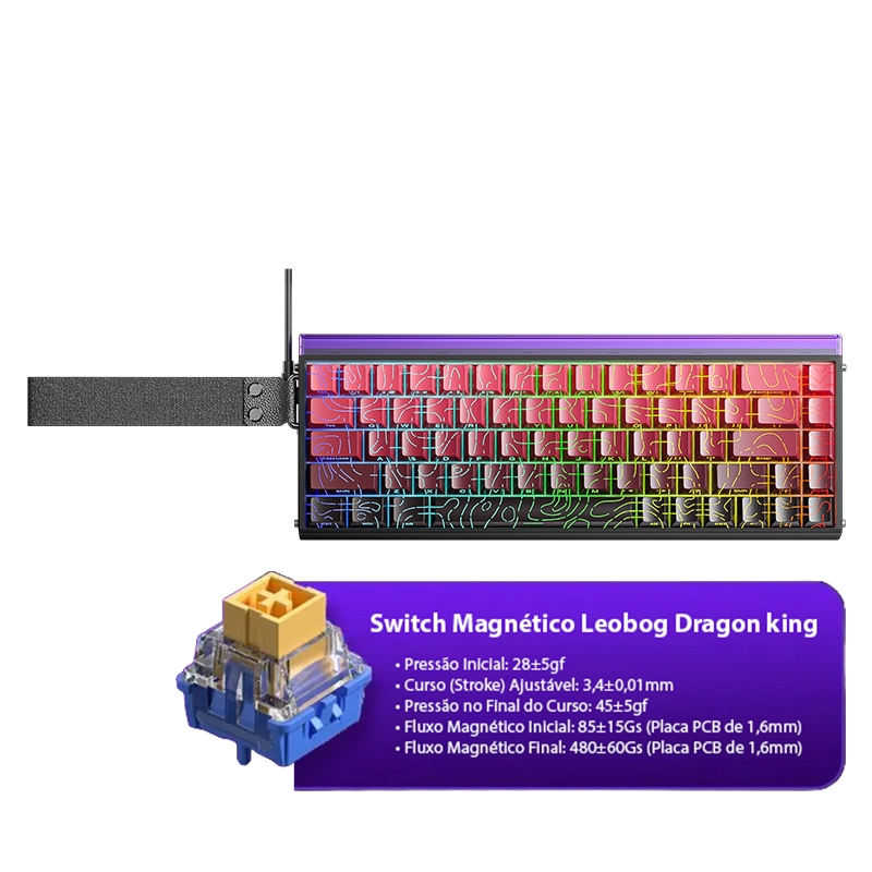 Teclado Magnético Aula Hero 68 He 0.01mm Rapid Trigger 8000hz