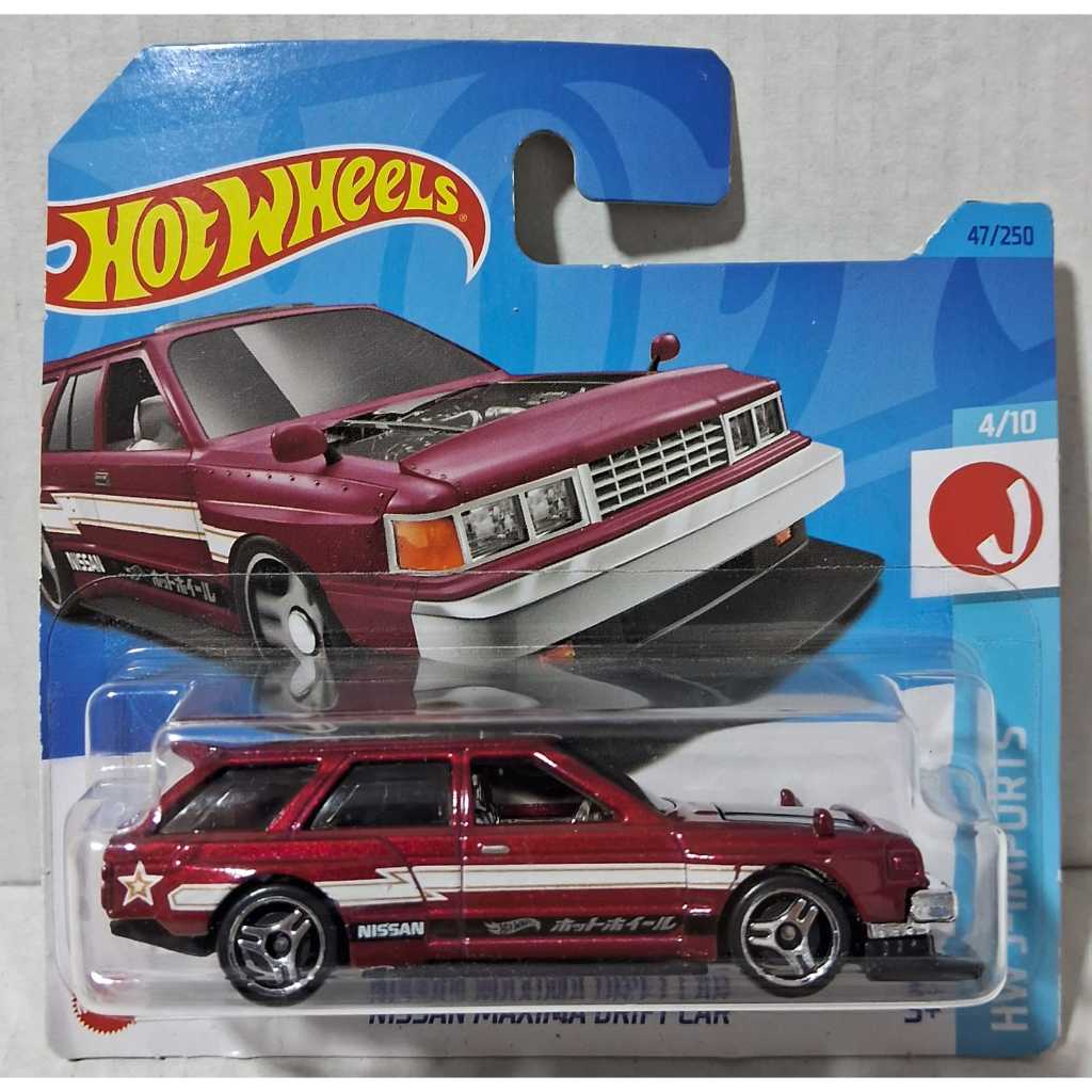 Hot Wheels Nissan Maxima Drift Car HW J-Imports cartela curta
