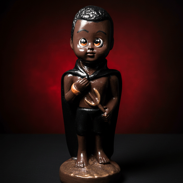 Exu Mirim Imagem 15cm Mini Estátua Gesso Exu Mirim Guardião Umbanda ...