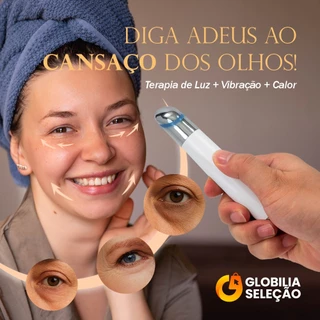 Dispositivo de beleza para olhos e lábios vibração  terapia de luz vermelha e azul massagem termomagnética em Oferta na Shopee