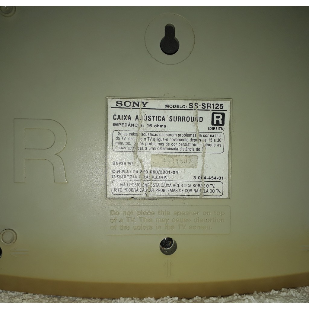 Caixas de som sony Surround Sony Ss-sr125 antigas perfeitas