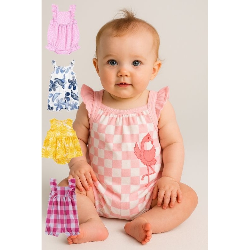 ✨ Romper Banho de Sol Carter's — Algodão Premium, Menina RN a 24M ✨ em Oferta na Shopee