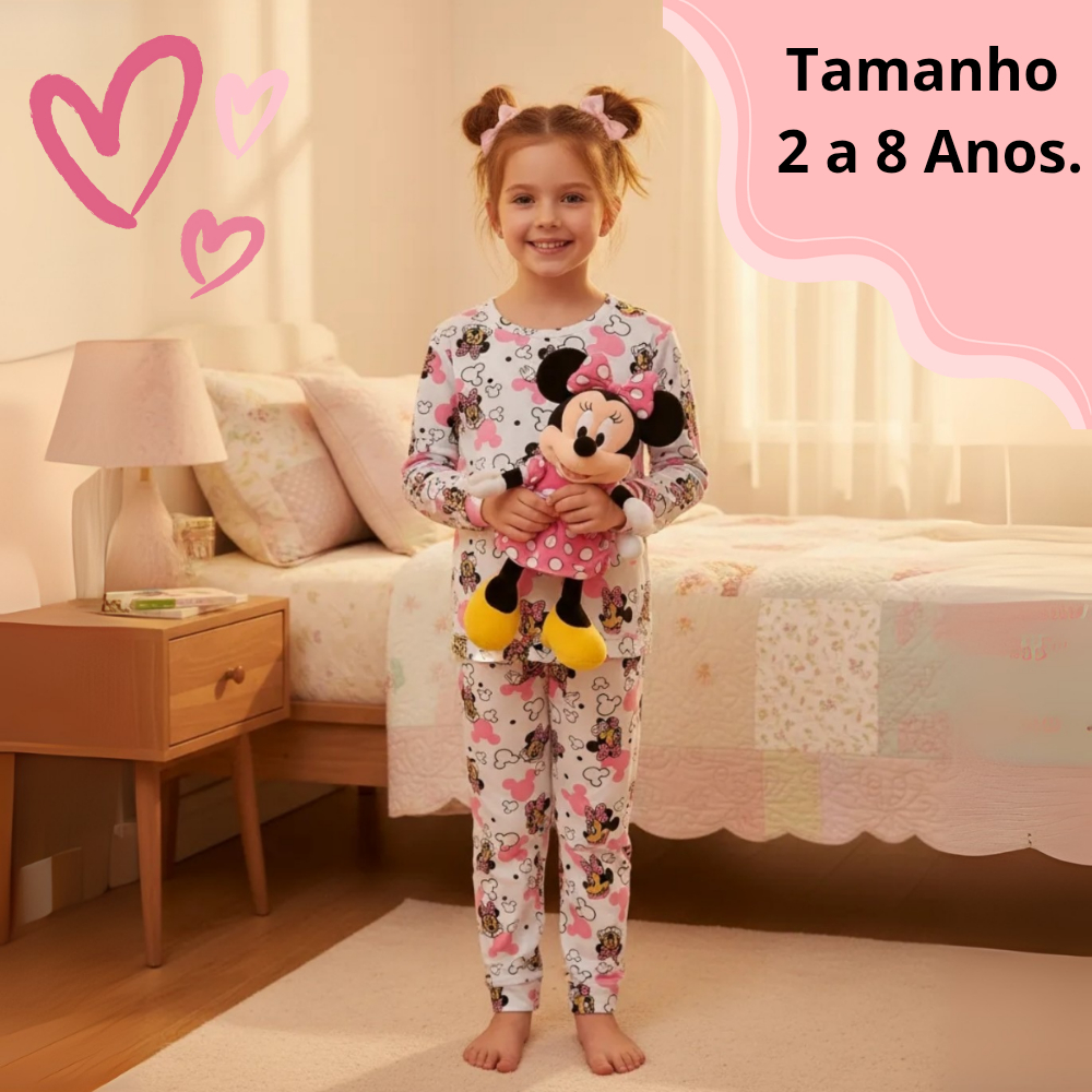 Kit Pijama infantil 100% Algodão Inverno manga longa Menina menino em Oferta na Shopee