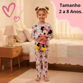 Kit Pijama infantil 100% Algodão Inverno manga longa Menina menino em Oferta na Shopee