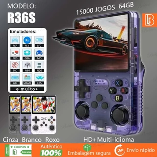 Console Portátil R36S + de 15.000 Jogos Vídeo Game 64g Linux Tela IPS 3.5 Polegadas a Pronta Entrega em Oferta na Shopee