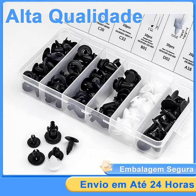 100 Pcs Auto Fastener Clipe Mista Corpo Do Carro Push Pino Retentor Rivet Stops Guarnição Da Porta Painel Kit