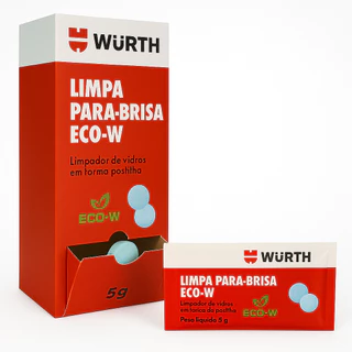Pastilha Limpa Parabrisa Wurth EcoW 5g Kit 5 e 10 Unidades Limpeza Eficiente