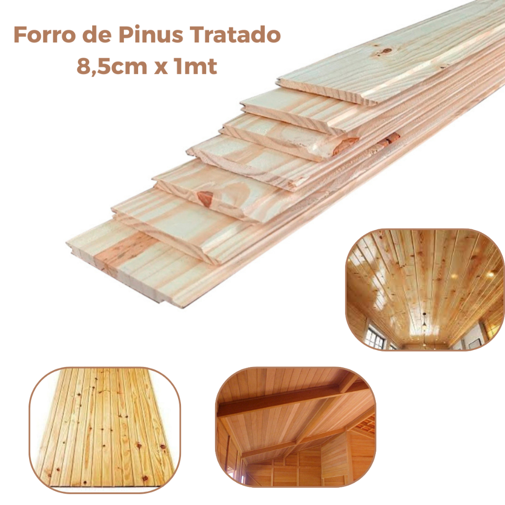 Forro de Madeira Pinus Tratado Tratamento em Autoclave em Metro ...
