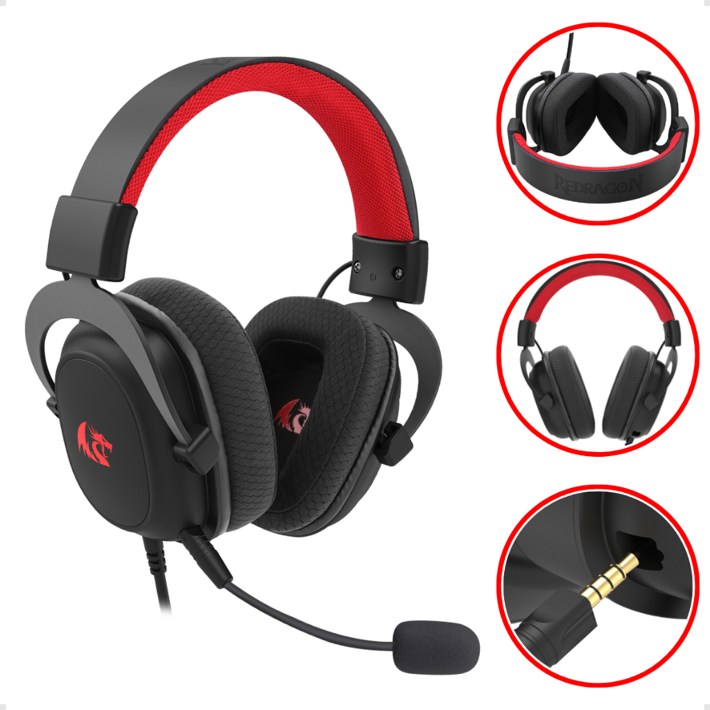 Headset Redragon Zeus Lite H510-LT Fone Ouvido Gamer Preto USB P2 P ...
