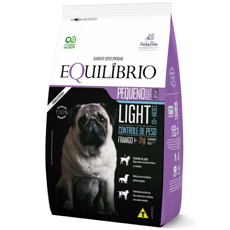 Ração Equilibrio Light Para Cães Raças Pequenas Frango 7,5kg | Shopee ...