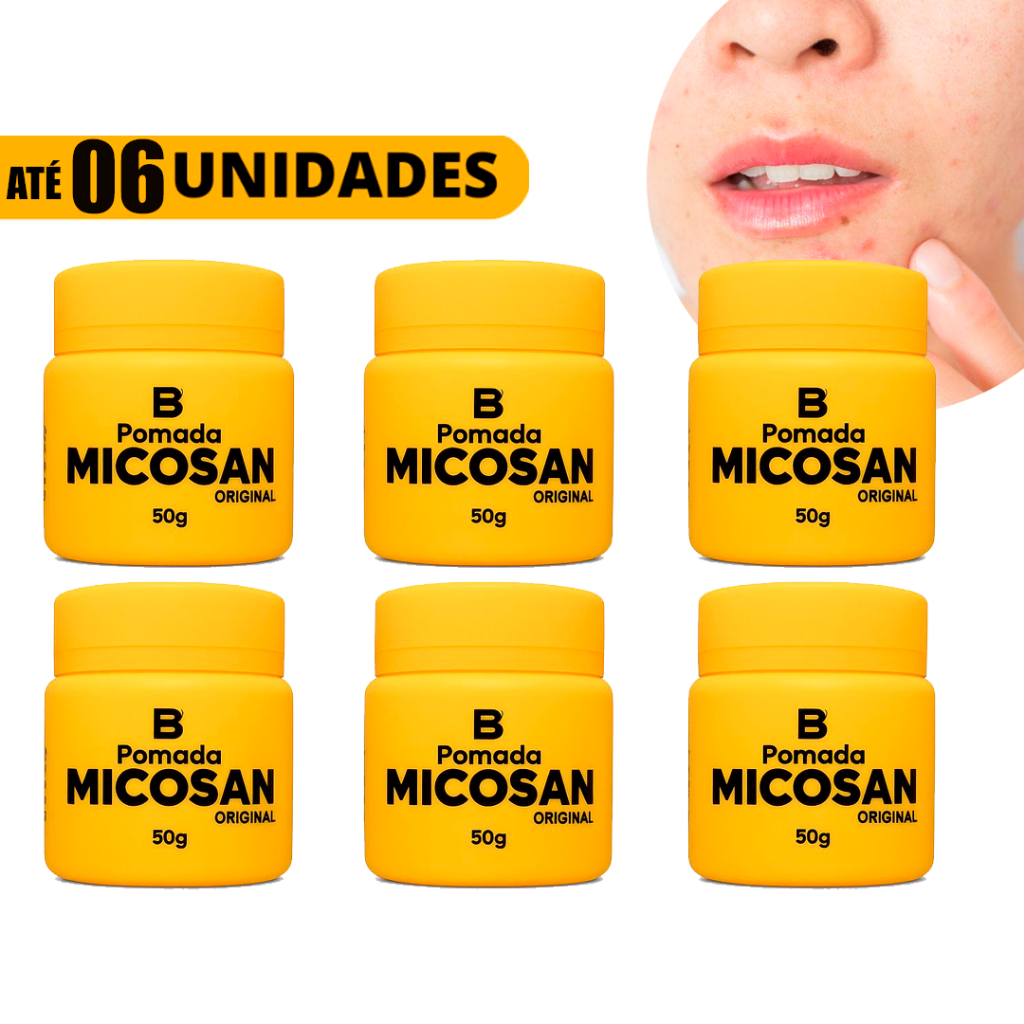 Kit Pomada Creme Facial Seca Espinha e Tira Manchas Micosan 50G ...