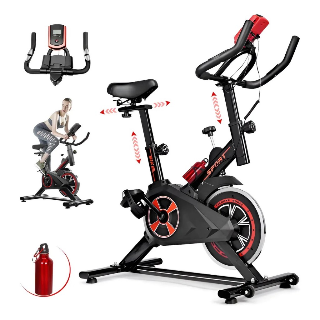 Bicicleta Ergometrica Para Spinning Até 150kg + Garrafinha Sh tools ...
