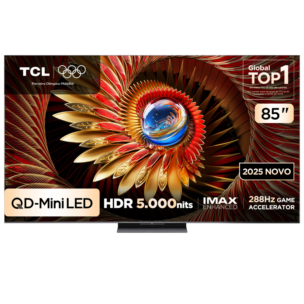 Smart TV TCL 85 Polegadas QLED Mini LED 4K C8K WiFi Bluetooth Google TV ...