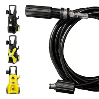 MANGUEIRA TRAMA DE NYLON COM BICO ESGUICHO VARIADOR PARA LAVADORAS KARCHER K3, K4, K5