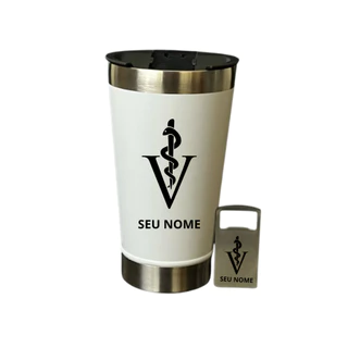 Copo Térmico Medicina Veterinária Personalizado com Nome Aço Inox 500ml Presente Formatura
