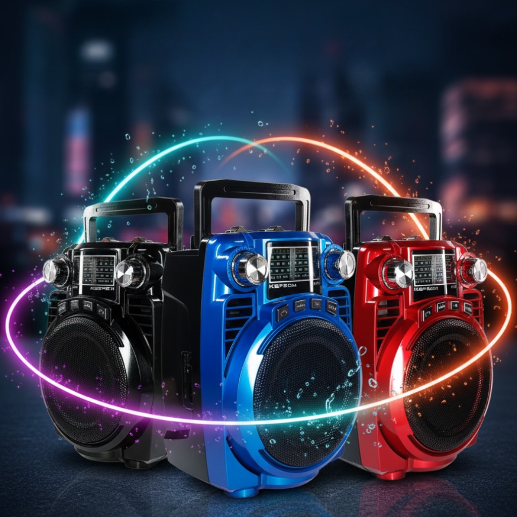 "Rádio Portátil com USB Bluetooth AUX, FM/AM/SW, Bateria, Recarregável ...