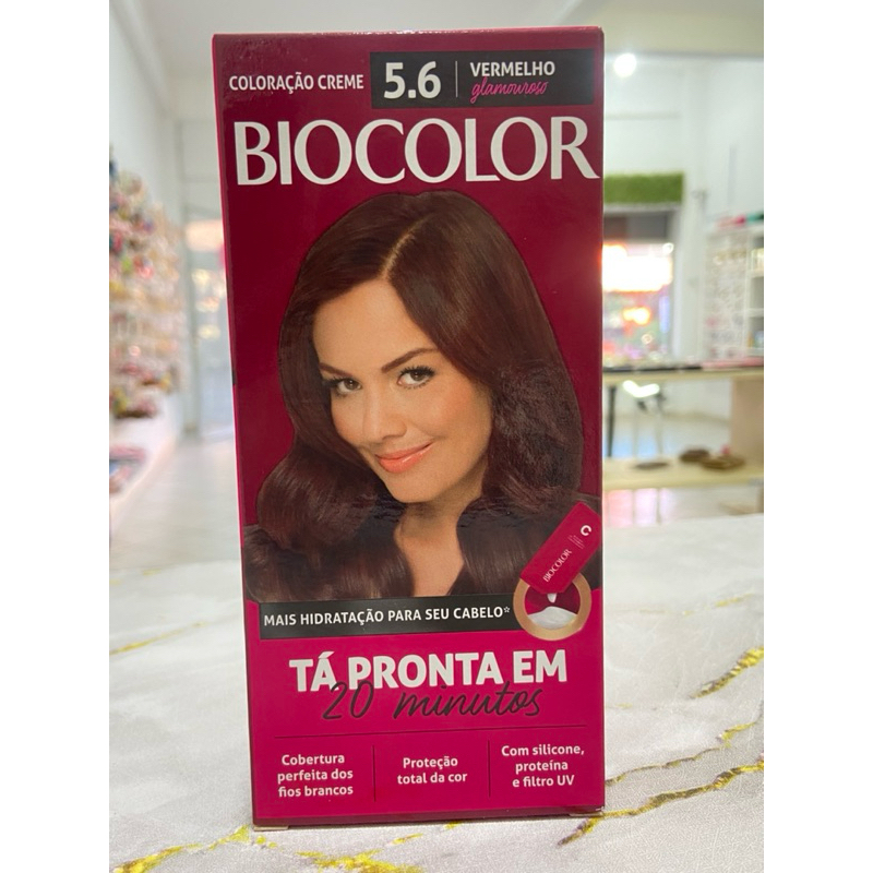 Coloração Biocolor 5.6 Vermelho Glamuroso | Shopee Brasil