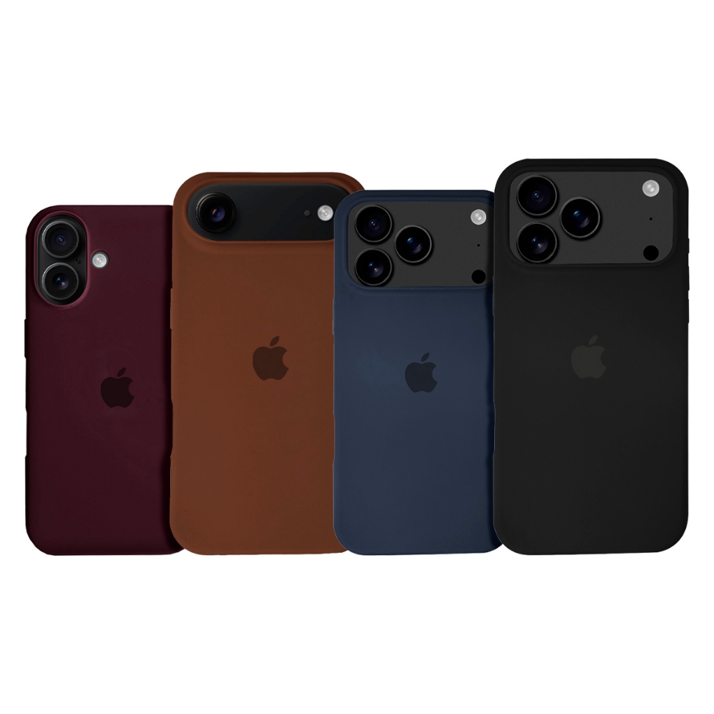 Capa Para Linha iPhone 17 Air Pro Max Todos Silicone Premium Macio Aveludado Interno Lançamento