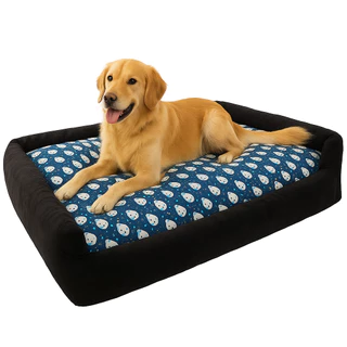 Cama Pet Para Cachorro e Gato Grande e Media 100x87 Cm e 70x50 100% Lavável Confortável Dog preto