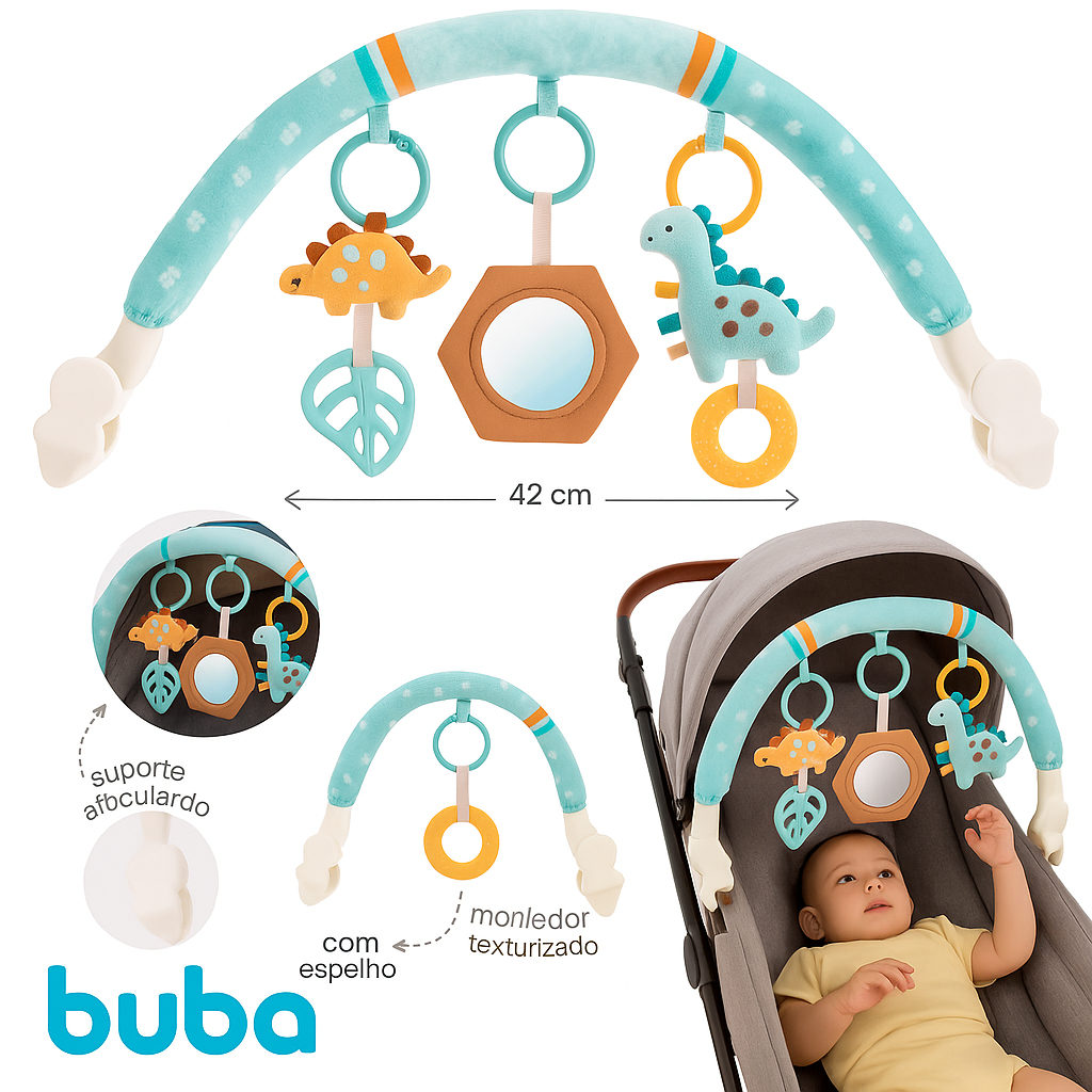 Móbile para Carrinho Magic Dino Buba – Com Mordedor, Espelhinho e ...