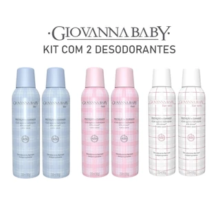 Kit com 2 Desodorantes Aerosol Giovanna Baby